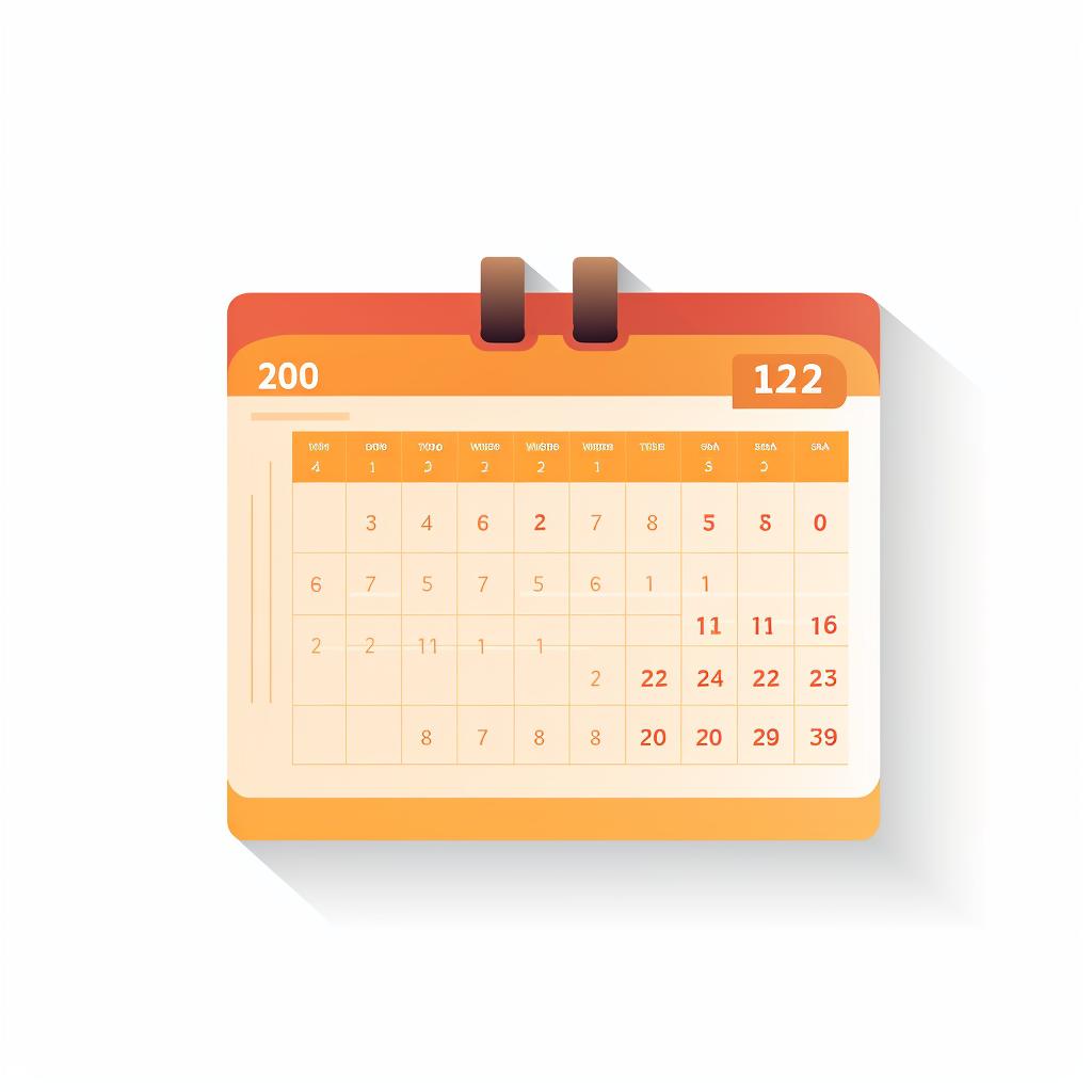 A calendar with a marked date
